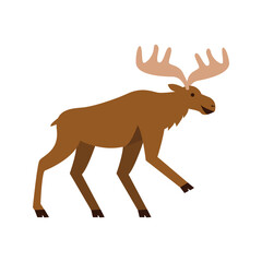 Cute Moose vector graphic element design