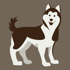 Cute siberian vector graphic element design