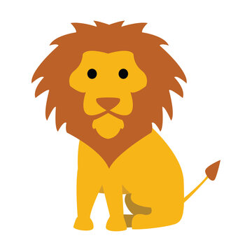 Cute lion vector graphic element design