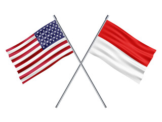 USA Friendship Flag 3d Illustration