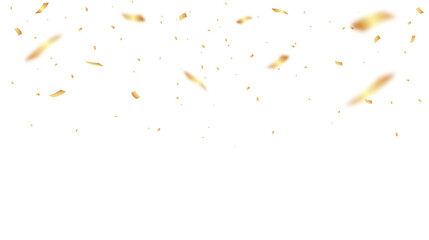 Gold Confetti Background. Festive Backdrop. Party Design With Colorful Confetti. Vector Illustration
