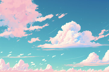 Fototapeta na wymiar Pastel color of sky background. Illustration graphic design generative ai.