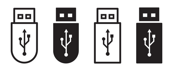 Usb icon. Flash disk icon, vector illustration