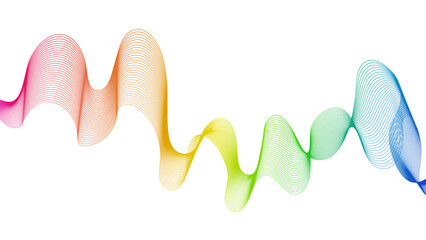 Abstract backdrop with wave gradient lines