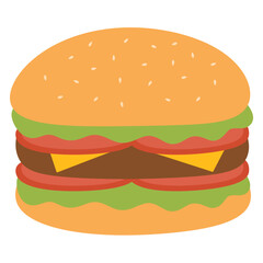 Cartoon Hamburger Illustration