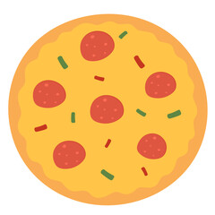 Whole Pizza Illustration