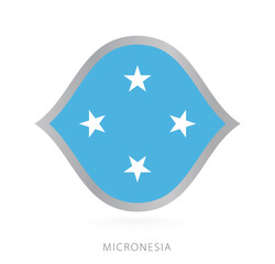 Micronesia national team flag in style for international basketball competitions.