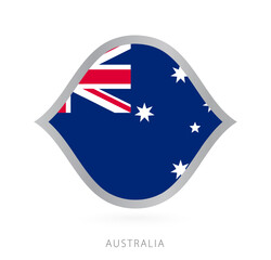 Obraz na płótnie Canvas Australia national team flag in style for international basketball competitions.