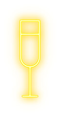 Yellow Neon Drink Icon