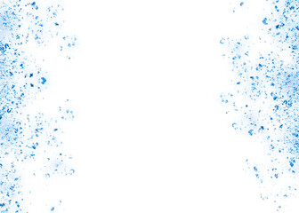 Blue glitter particles transparent background