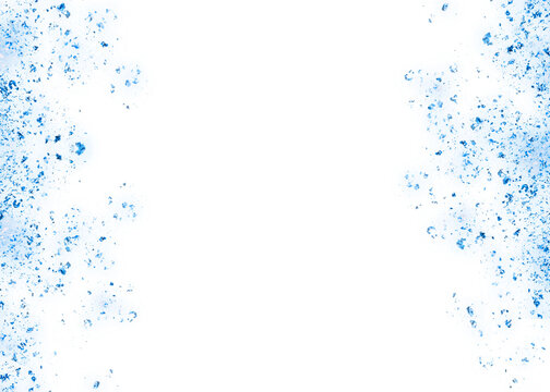 Blue glitter particles transparent background