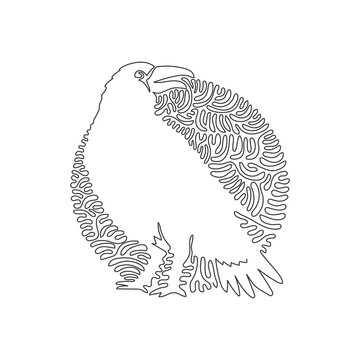 recommend clip art: Continuous one curve line drawing of scary crow. Abstract art in circle. Single line editable stroke vector illustration of domestic animal for logo, syimbol, wall decor and poster print decoration