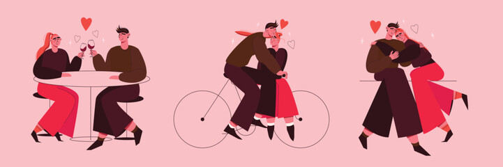 Valentine's day people illustration