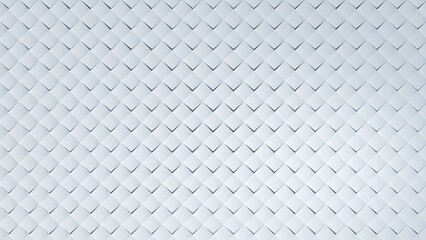White skin facade design wallpaper and Modern wall decorative of grid flat texture, 3d rendering backdrop 02
