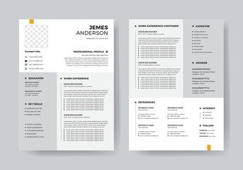 Clean Modern Resume and Cover Letter Layout Vector Template for Business Job Applications, Minimalist resume cv template, Resume design template, cv design, multipurpose resume design