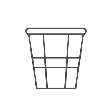 Trash can line outline icon