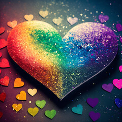 LGBT heart colors , Generative AI