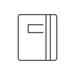Notebook or diary line icon