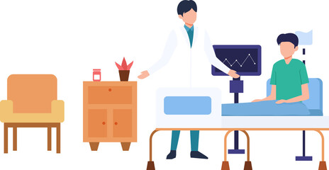 Doctor and patient in hospital