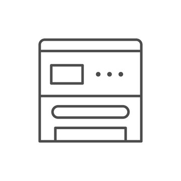 Multifunction peripheral line outline icon