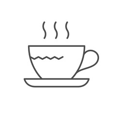 Hot drink line outline icon