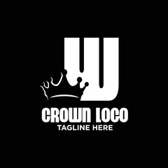 Letter W Crown Logo Design Template Inspiration, Vector Illustration.