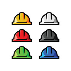 Hard Hat Logo Design Template Inspiration, Vector Illustration.