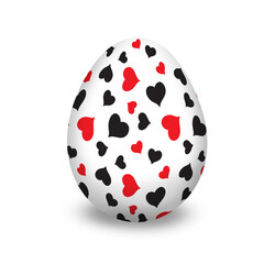 Alice in Wonderland style 3d rendered Easter eggs with illustrations isolated on white background