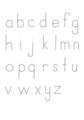 Tracing Letter Montessori Lowercase 