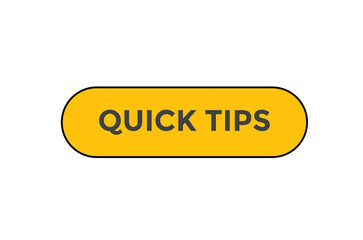 Quick tips button web banner templates. Vector Illustration
