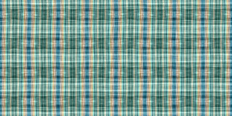  Teal rustic coastal beach house border check fabric tile. Seamless sailor flannel edging trim textile. Gingham blur rustic banner ribbon endless tape.