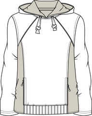 MEN AND BOYS WEAR HOODIE FASHION FLAT DESIGN VECTOR SKETCH © M A A Designs