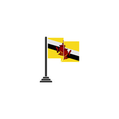 Brunei darussalam icon set vector sign symbol