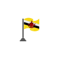 Brunei darussalam icon set vector sign symbol