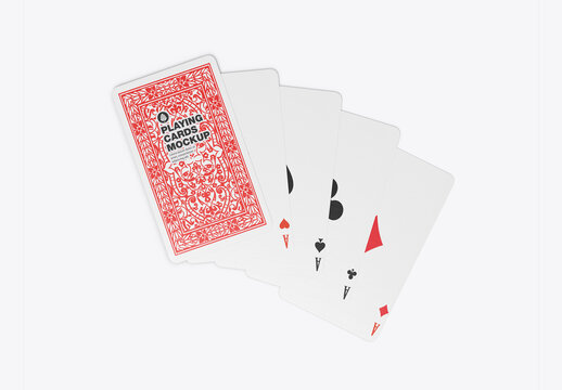 Poker Playing Cards Mockup