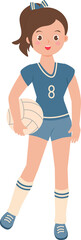 Fototapeta premium The girl is a volleyball player.