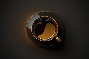 Digital illustration about coffee associations. Generative AI.