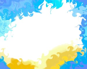 frame in fairy style on a white background