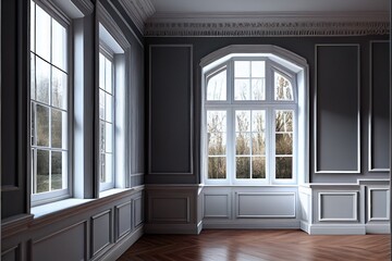 Fototapeta premium Room with window Generative AI