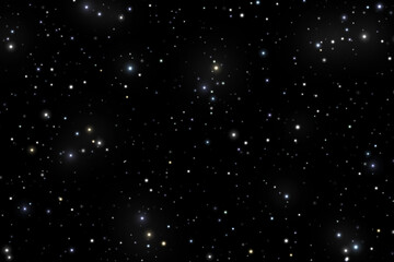 Luminous stars on the night black sky. Vector
