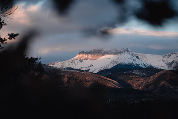 Fototapeta na wymiar Mountain landscape in the French alps