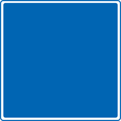 青色の交通標識フレームイラスト