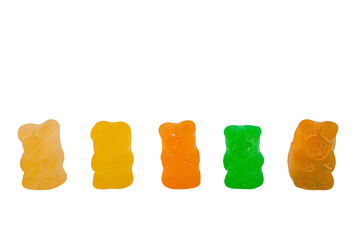 Jelly sweats bears isolated on transparent background