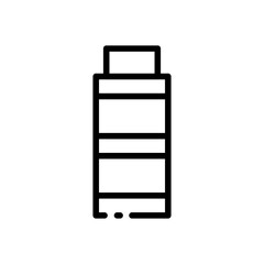 Thermos line icon. Tea, coffee, boiling water, storage, mobility, travel, tightness, heat, autumn, winter, cold, walks, rest, break. Drinks concept. Vector black line icon on a white background