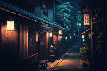 Lofi tokyo street at night