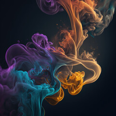 Fototapeta premium Artistic Smoke Colors Backgrounds.Generative AI