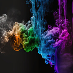Fototapeta premium Artistic Smoke Colors Backgrounds.Generative AI