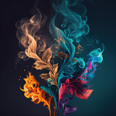 Obraz premium Artistic Smoke Colors Backgrounds.Generative AI