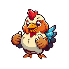 Rooster Chicken Cartoon Mascot