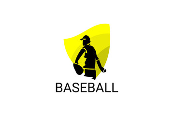 Baseball sport vector line icon. an athlete playing baseball. sport pictogram, vector illustration.